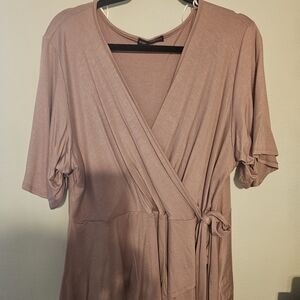 Dusty Rose Wrap Top